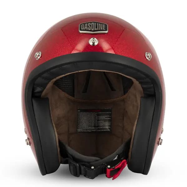 Casque Jet Café Racer S250 Rouge Pailleté Brillant Gasoline Taille XXL 2